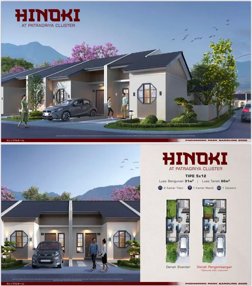 Rumah Milenial Fasilitas bintang lima di Podomoro Park harga 900jtan