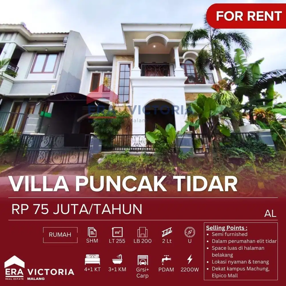 Rumah Sewa Dekat Kampus Ma Chung, Elpico Mall, Memiliki Space Luas di