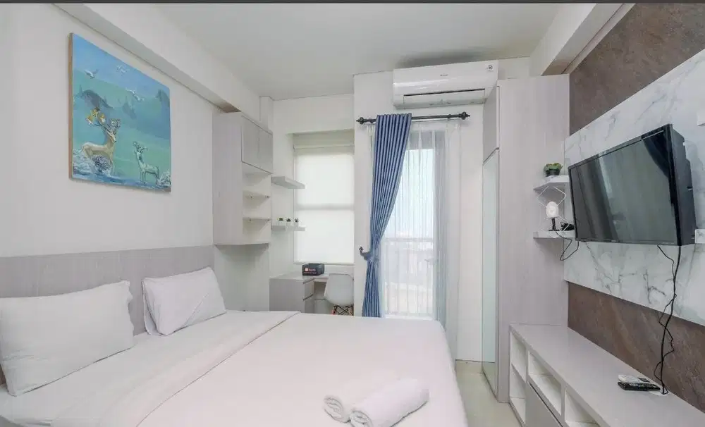 Apartemen Full Furnish, Cantik, siap huni, dekat stasiun LRT