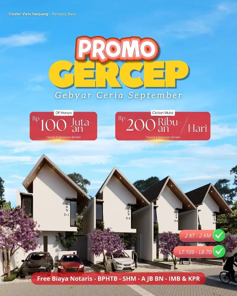 DIJUAL Rumah Design Jepang di cihanjuang sariwangi dkt Pemkot cimahi