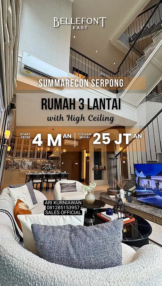HUNIAN MEWAH BERGAYA PERANCIS DI BELLEFONT EAST, SUMMARECON SERPONG