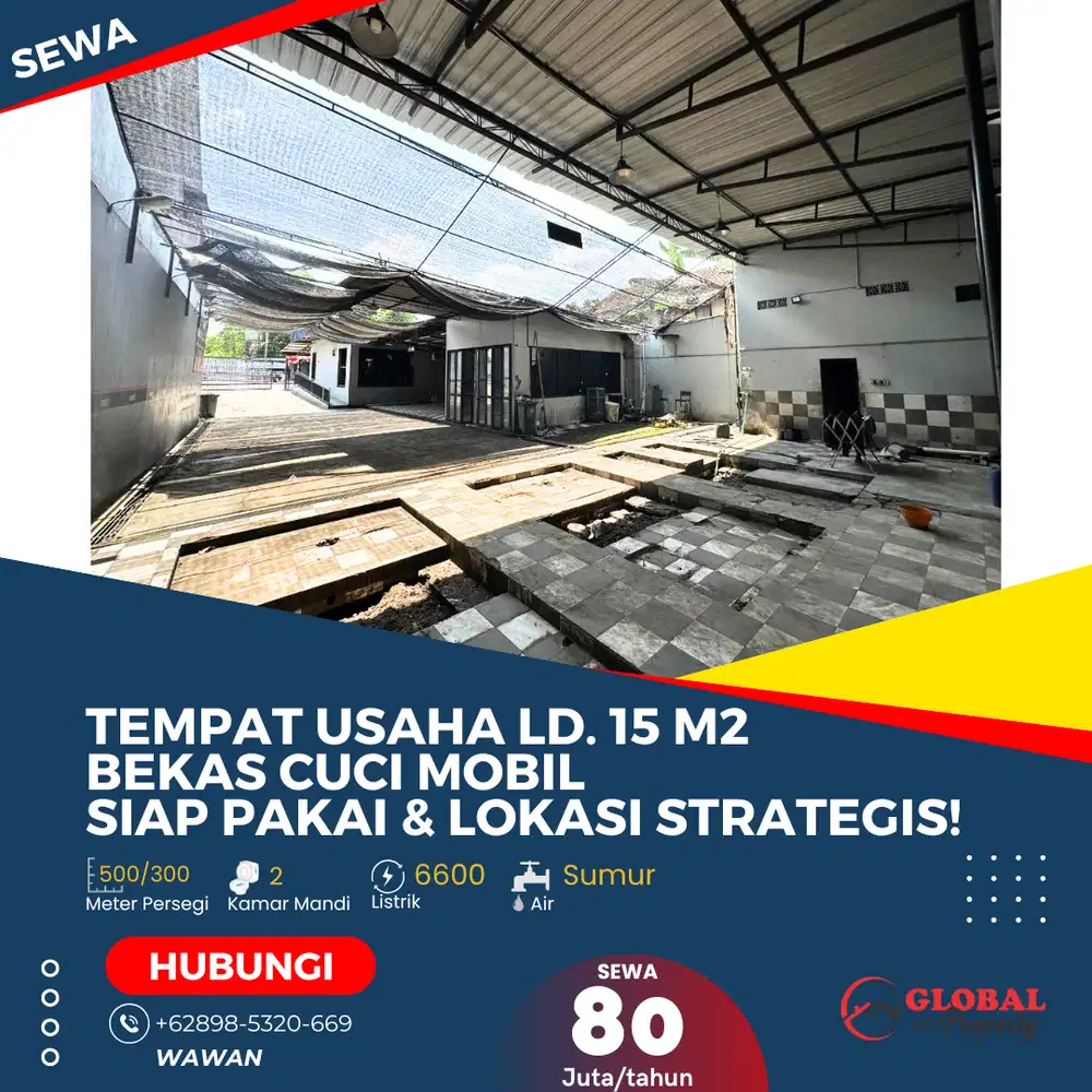 Tempat Usaha Bekas Cuci Mobil Siap Pakai & Lokasi Strategis!