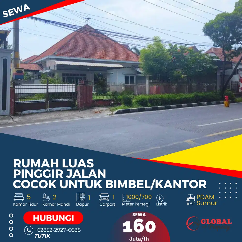 Rumah Luas Cocok Untuk Bimbel/Kantor