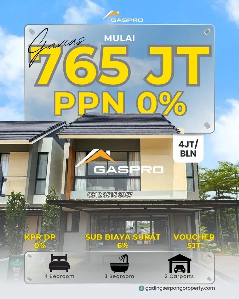 Rumah siap huni 1 lantai tenang bngt murah! Cluster Elaia & Gavius at citra garden serpong