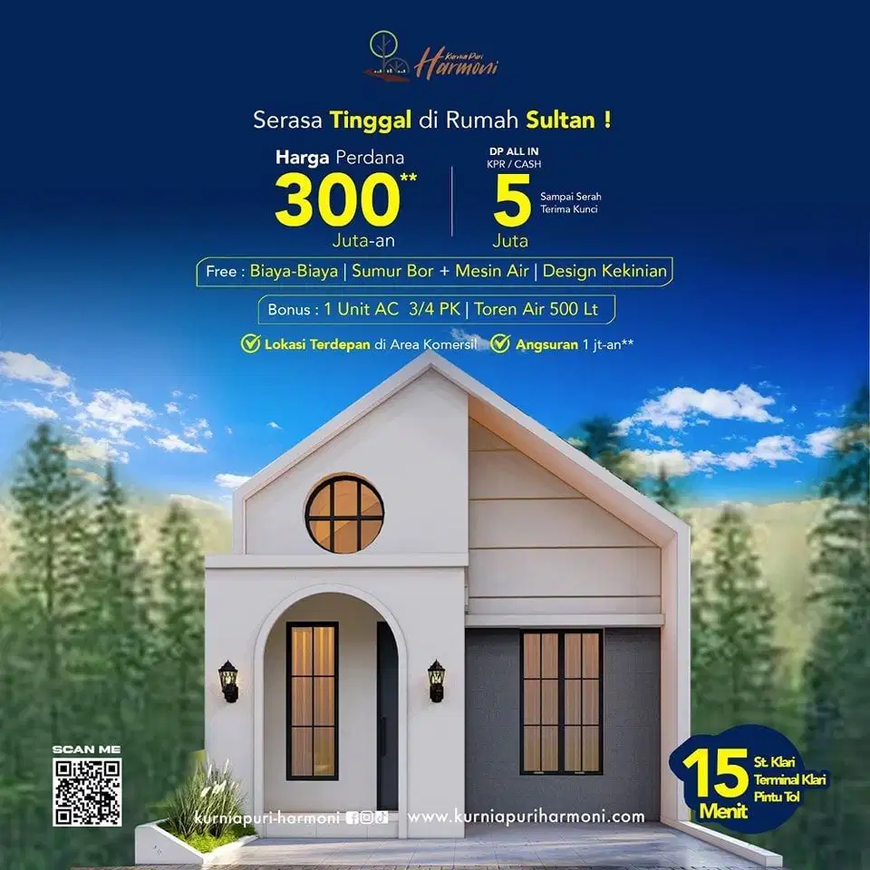 Rumah Minimalis Desain Eropa di Karawang Timur Hanya 300 jutaan.