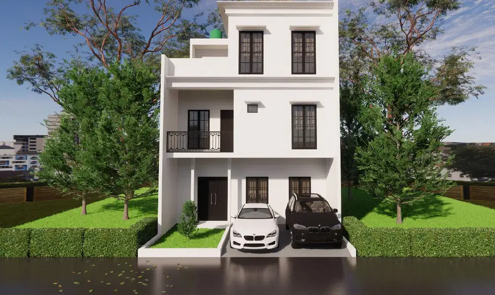 Rumah Modern 3 Lantai Rooftop Dekat Mampang Prapatan Jakarta Selatan