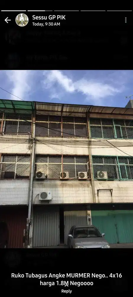 Ruko Di komplek Tubagus Angke, kondisi oke, Nego