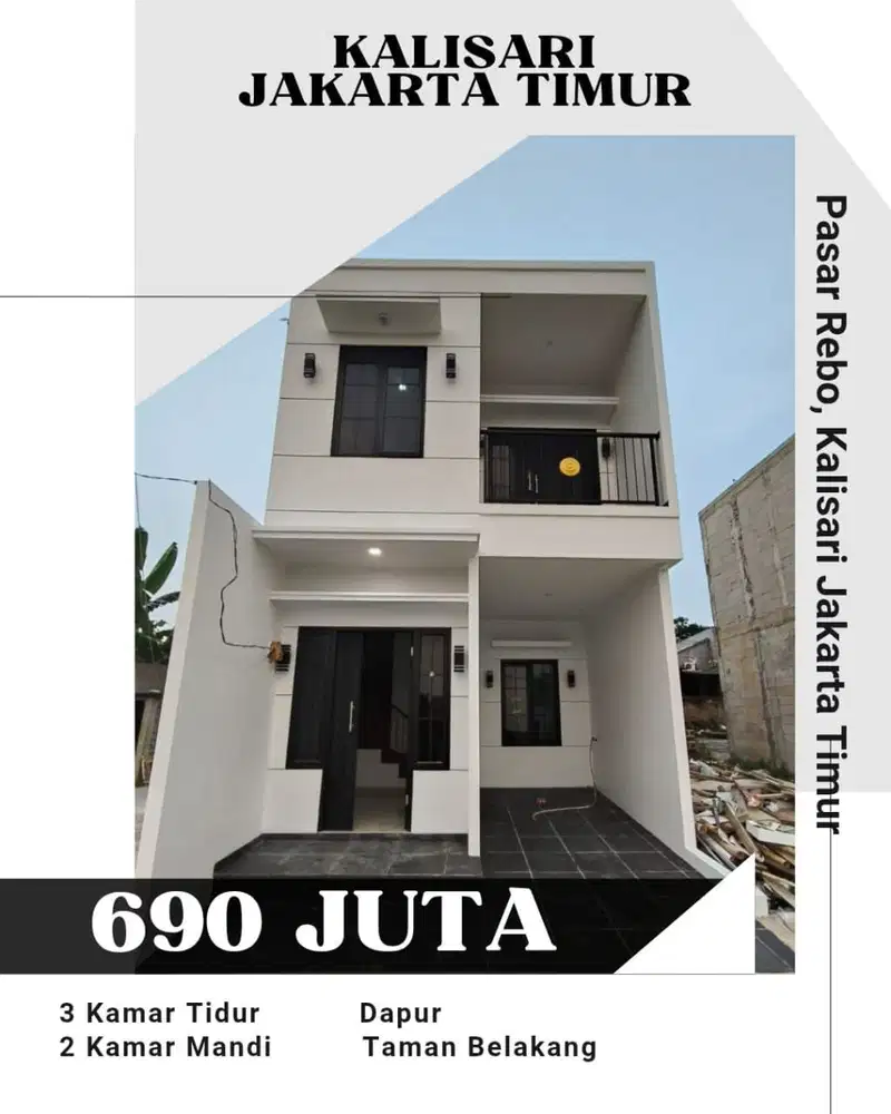 Kalisari Ps Rebo RUMAH TERMURAH SEJAKTIM 2LT CUMA 600 JUTAAN