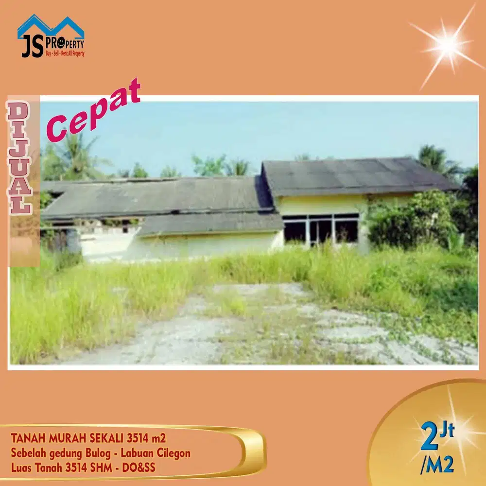 TAWAR PASTI DEAL DIJUAL TANAH MURAH SEKALI 3514m2, Cilegon Banten