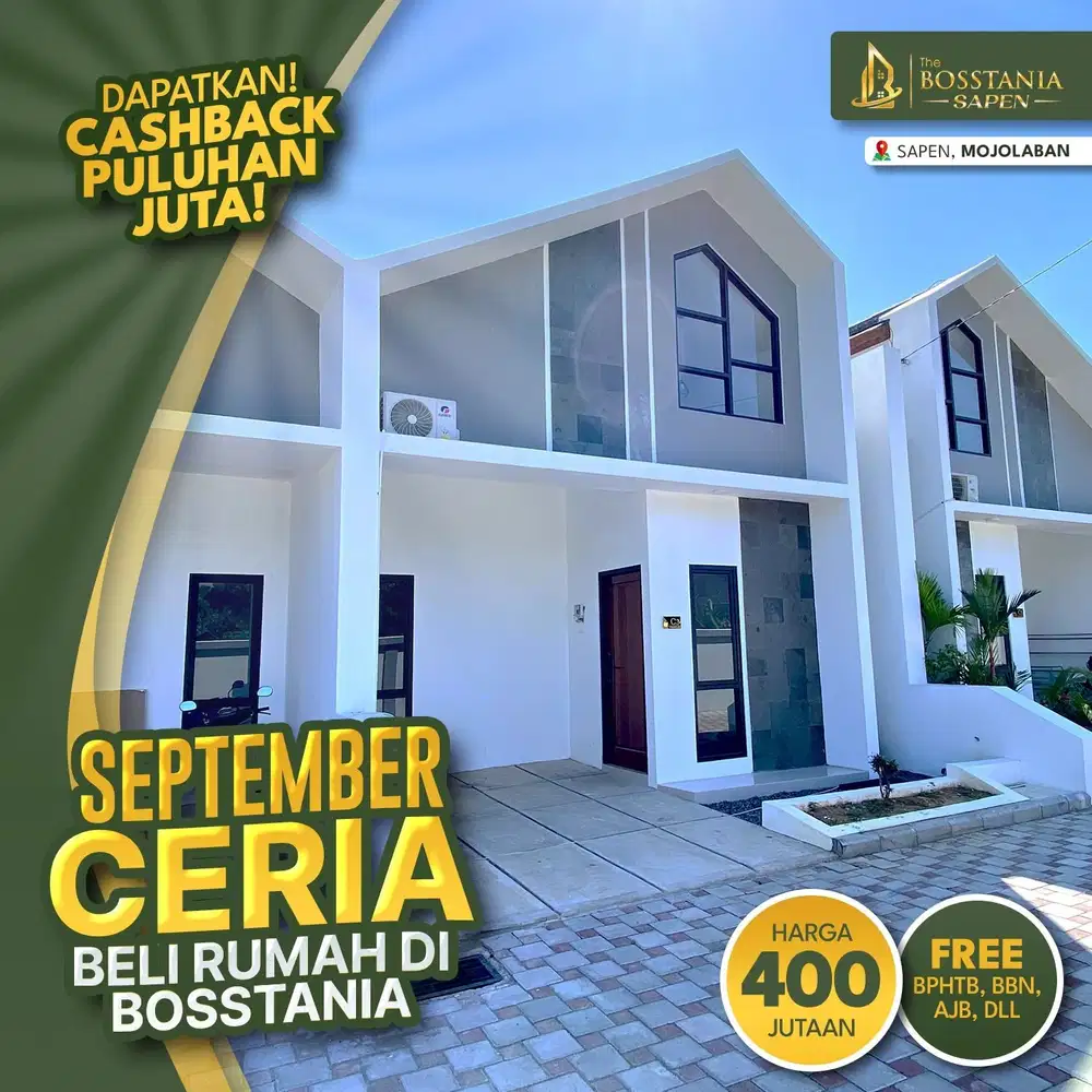 Hunian Modern 1 Lantai Lingkungan Asri – Bosstania Sapen