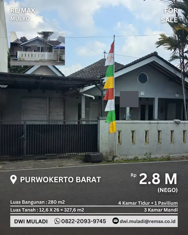 Dijual Rumah Siap Huni Strategis dan Nyaman Area Purwokerto Barat