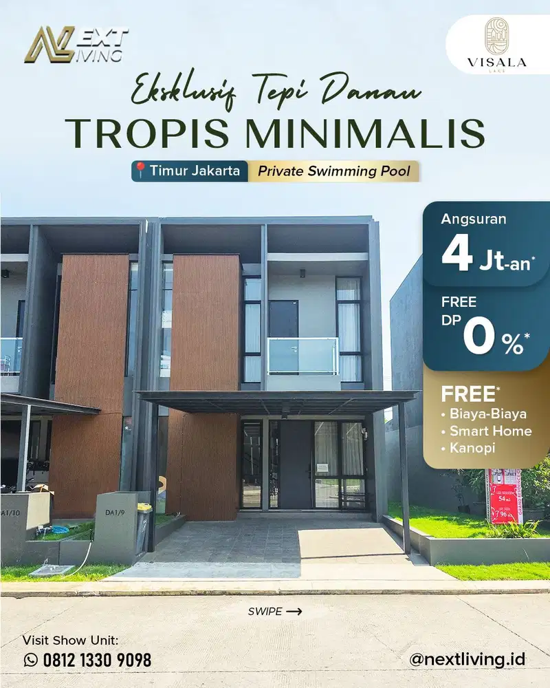 Cluster Visala Lake 2 Lantai : Hunian Modern, Nyaman, dan Terjangkau