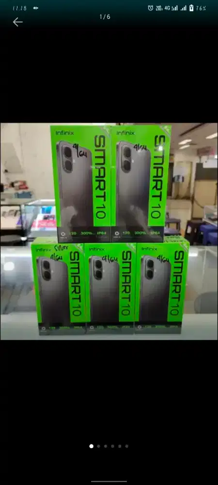 Infinix  smart 10 4+4 /64 garansi resmi