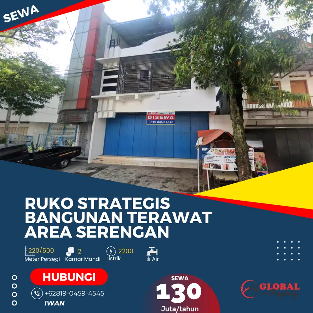 Ruko Jantung Pusat Bisnis Serengan!