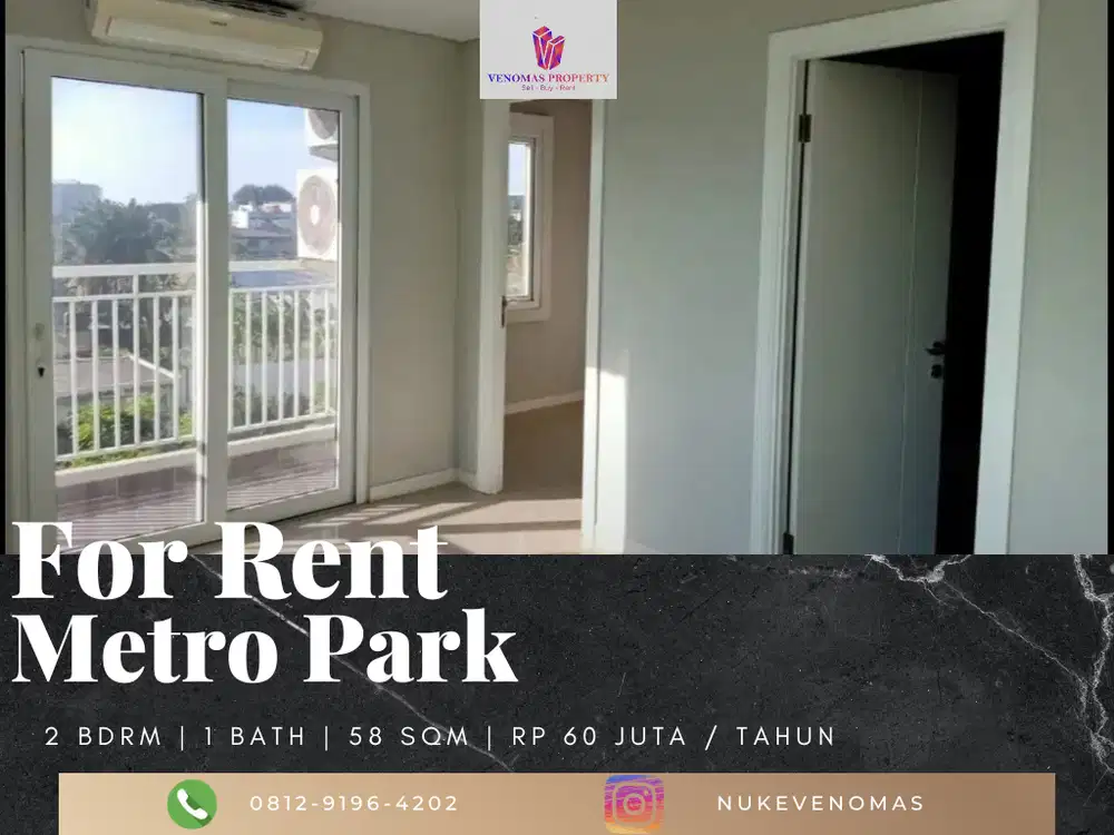 Disewakan Apartement Metro Park 2 Bedrooms