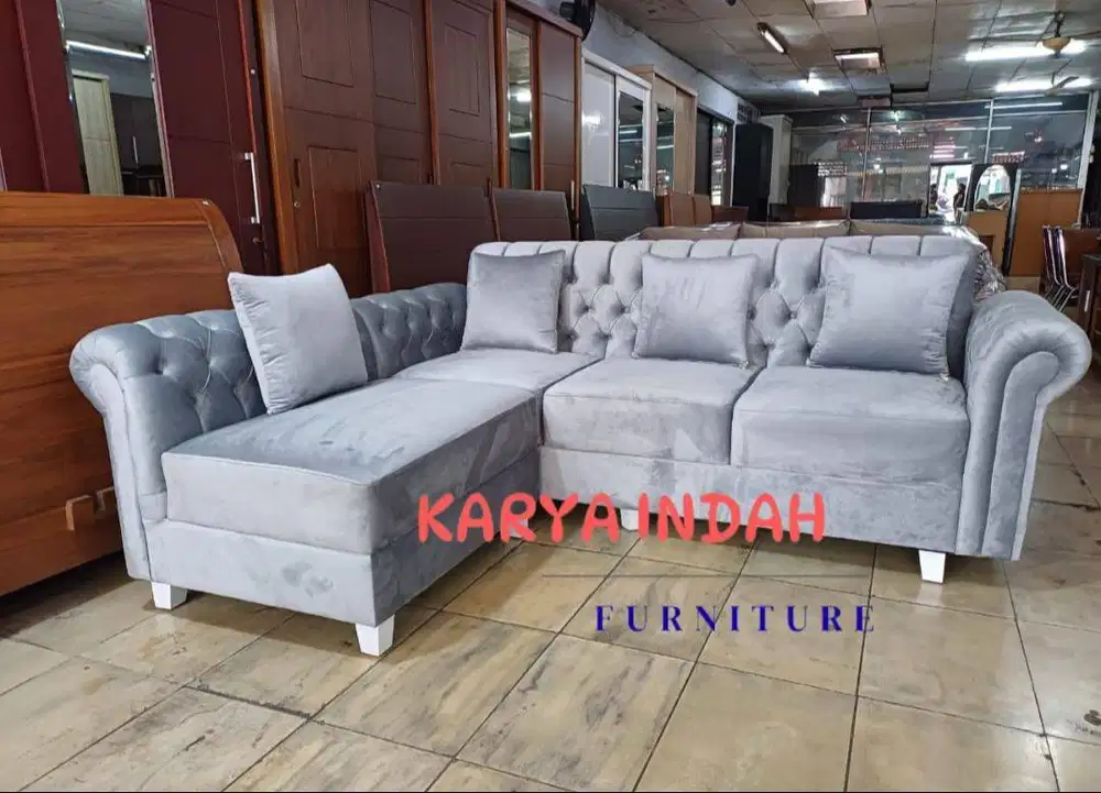sofa L Putus Semi Chesterfield