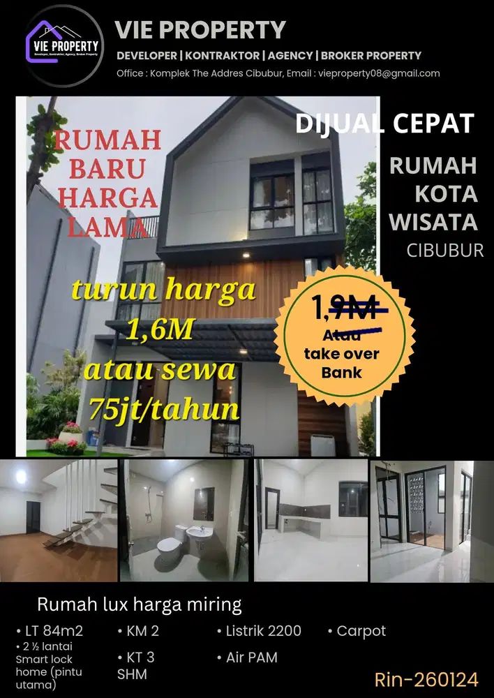 SEWA RUMAH BARU DI KOTAWISATA CIBUBUR