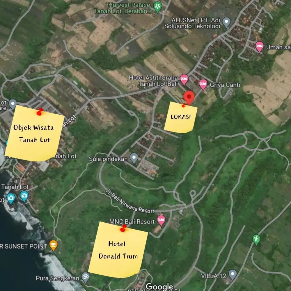 DIJUAL TANAH KOMERSIL LOKASI DEKAT TANAH LOT