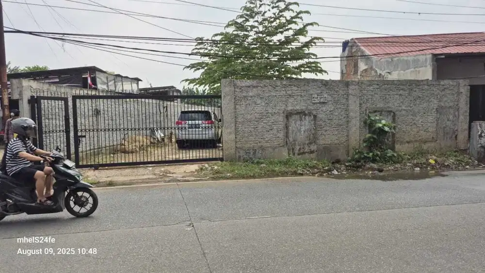 DiSewakan Lahan Pinggir jalan raya Cimuning Mustika jaya Bekasi