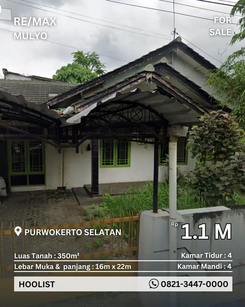 Dijual Rumah Luas Siap Huni Lokasi Strategis, Purwokerto Selatan