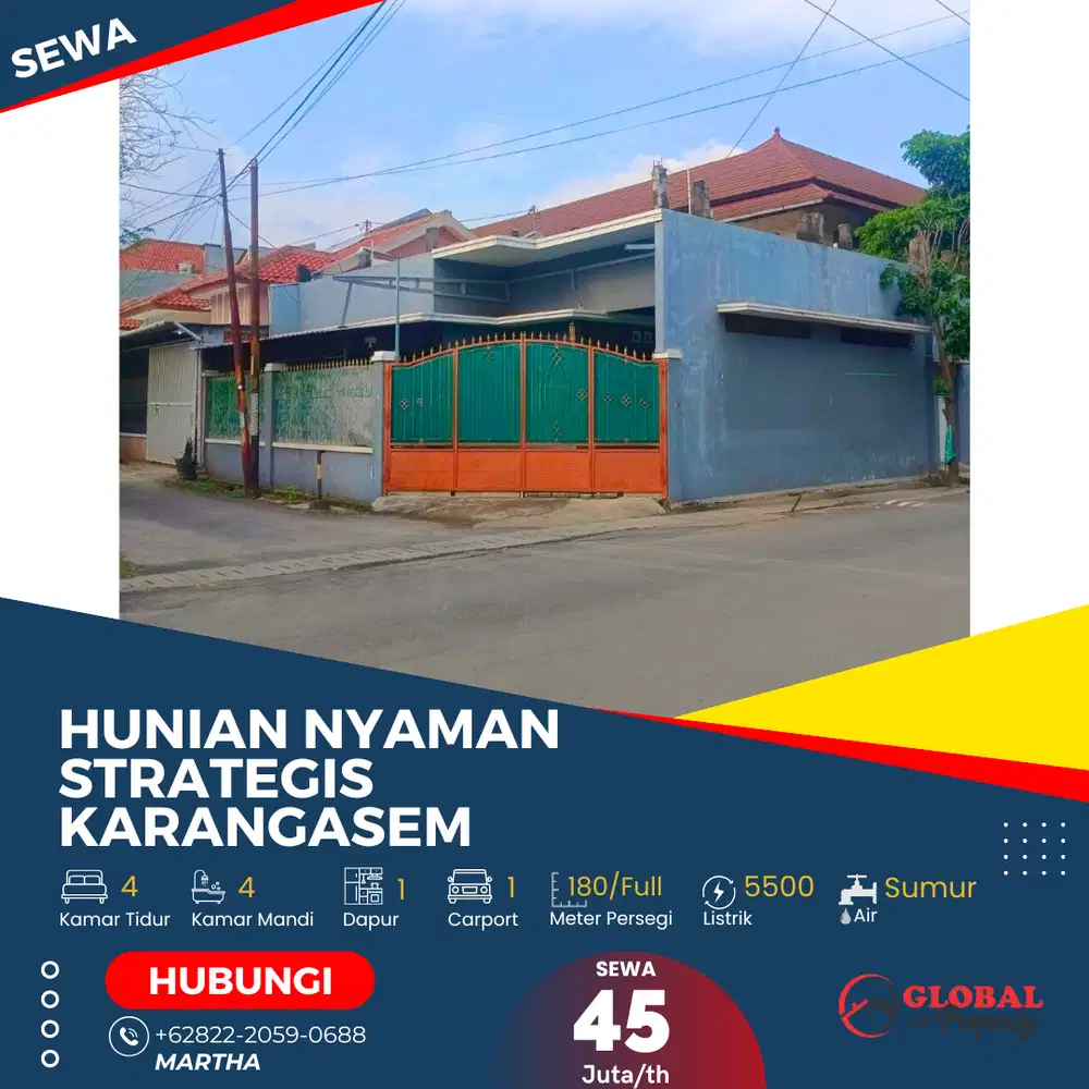 Hunian Karangasem Strategis Akses Mudah