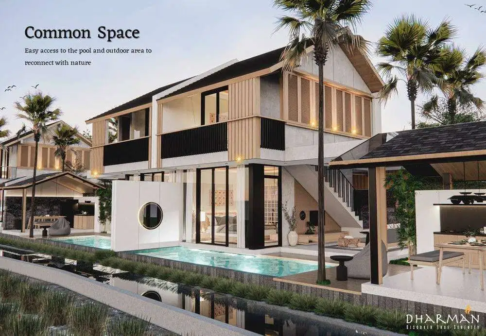 DIJUAL VILLA KONSEP JAPANESE VIEW SAWAH UBUD