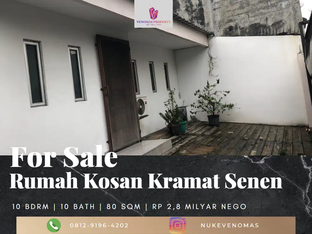 Rumah 2 Lantai Bagus di Kramat, Jakarta Pusat