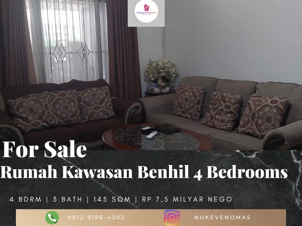 DIjual Rumah 2 Lantai Bagus Semi Furnished SHM di Bendungan Hilir