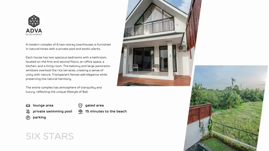 Six Stars Canggu  Townhouse 2 Lantai dengan Private Pool