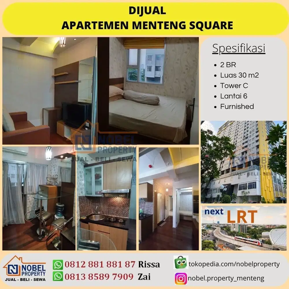 Dijual Apartemen Menteng Square Furnished A2 BR Tower C Lantai 6