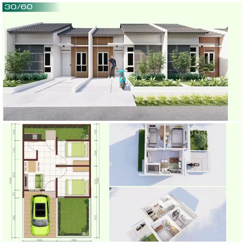 Rumah Subsidi free DP, berlokasi di Lebak, Banten.