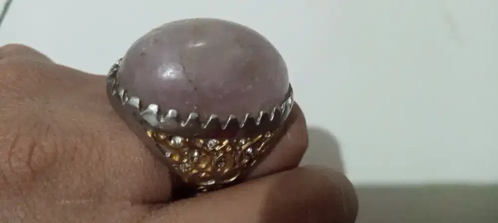 Cincin Batu Akik Lavender Jumbo