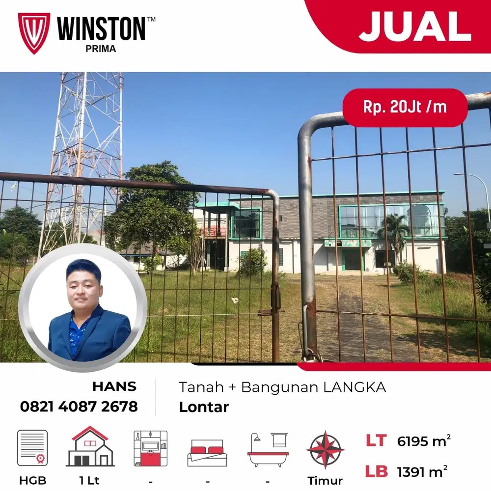 DIJUAL TANAH + BANGUNAN DI DAERAH LONTAR