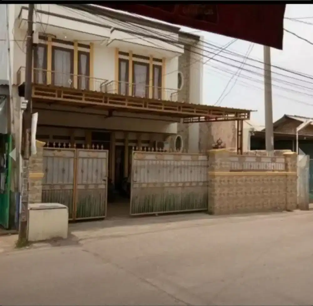 Rumah 2 lantai 4 kamar pinggir jalan di Wancimekar Cikampek Karawang