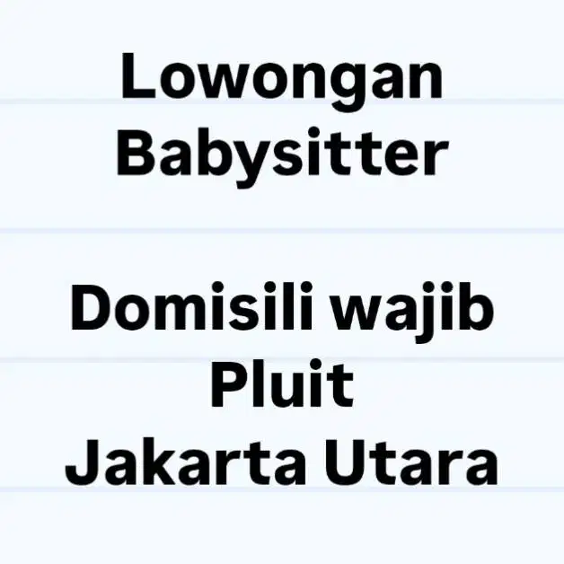 URGENT! Dibutuhkan pengasuh anak PP TERDEKAT