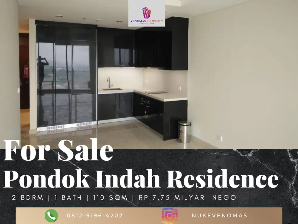 Dijual Apartement Pondok Indah Residence 2 Bedrooms Lantai Rendah