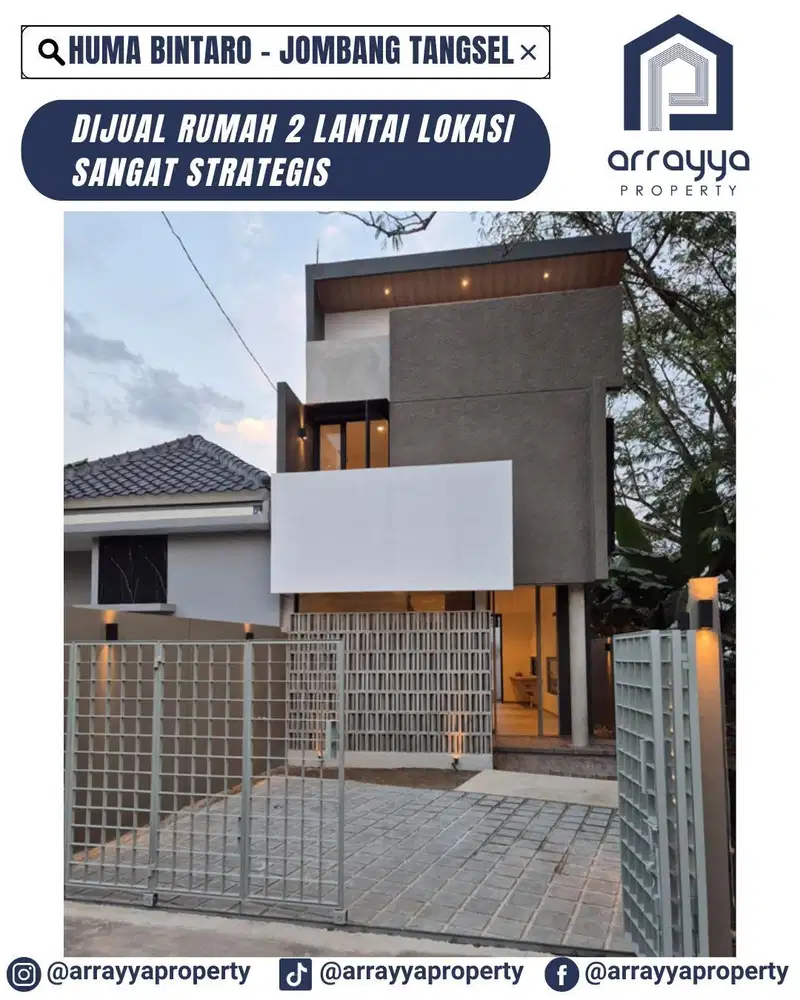 RUMAH BARU CANTIK 2 LANTAI DI HUMA BINTARO, TANGSEL
