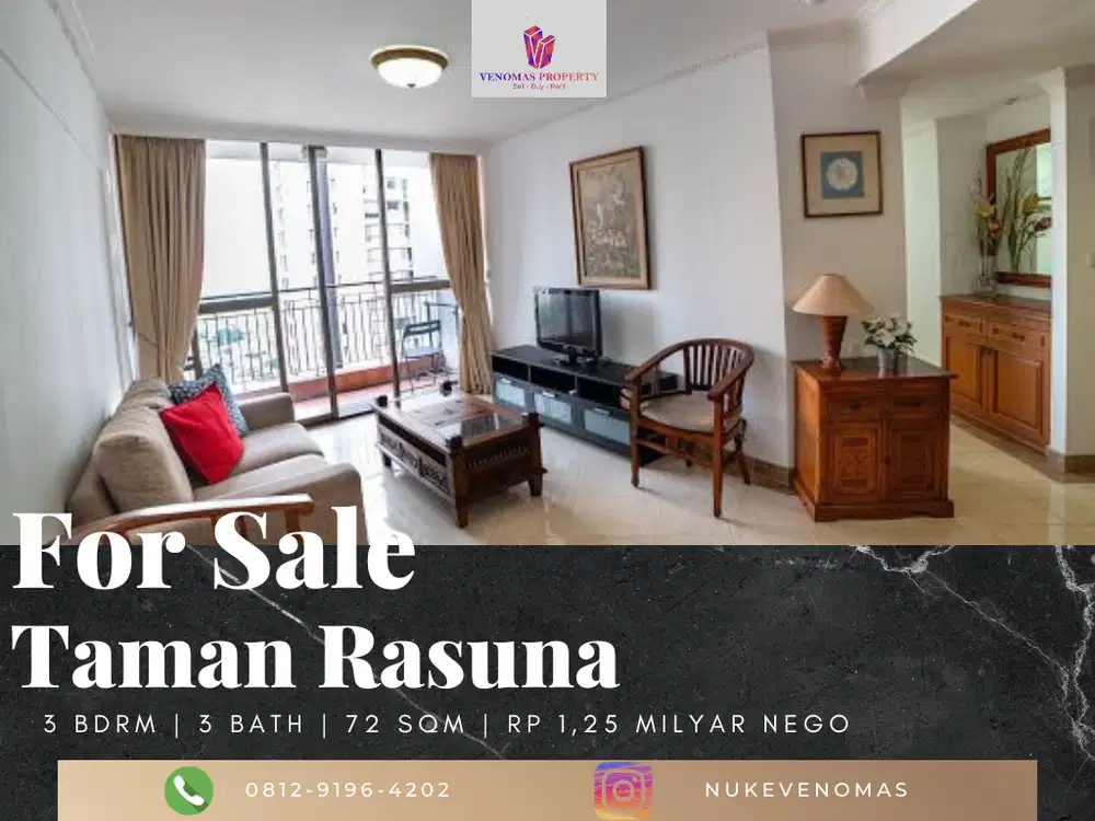 Dijual Apartement Taman Rasuna 2BR Full Furnished Tower 7