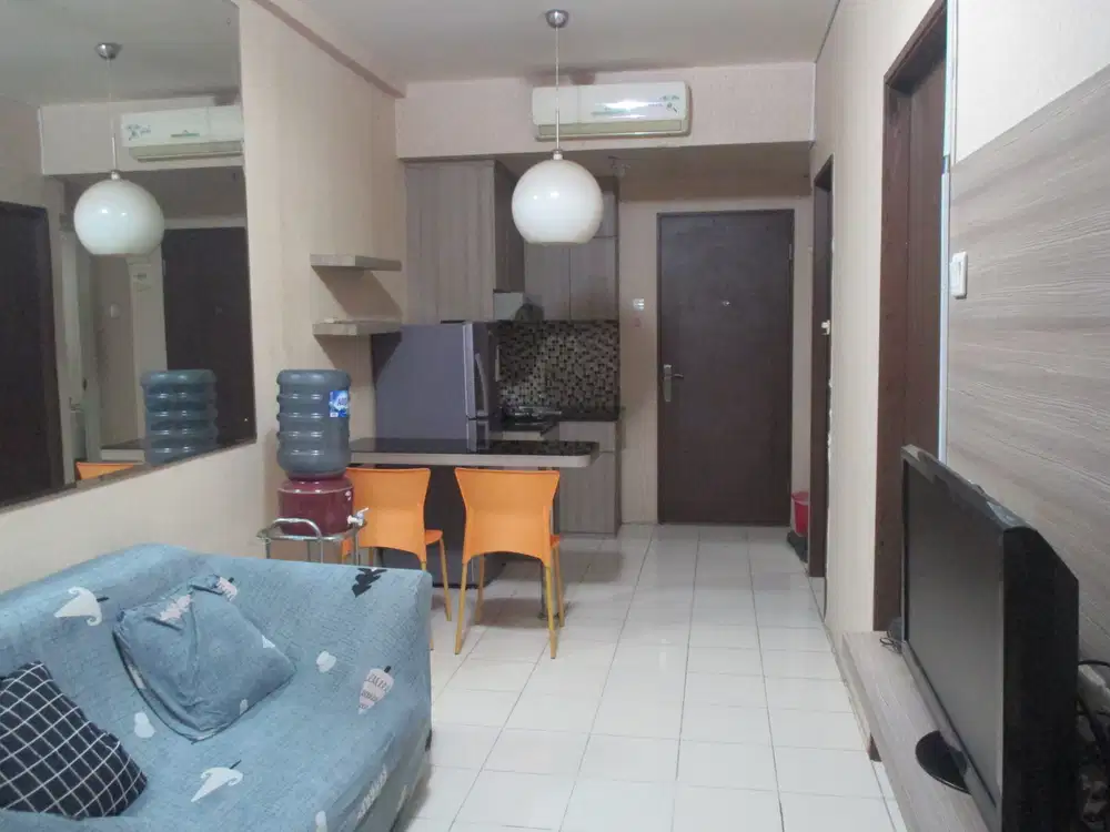 Paket sewa per 3 bulan apartemen puri park view 2 bed full furnis