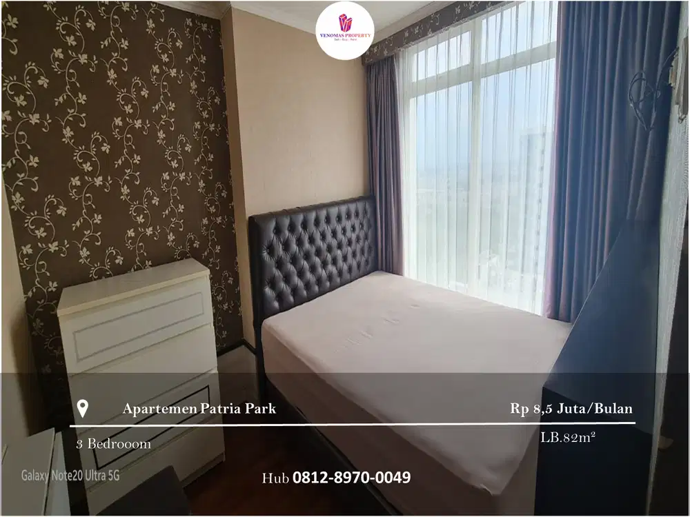 Disewakan Apartement Patria Park 3BR Furnished Tower A