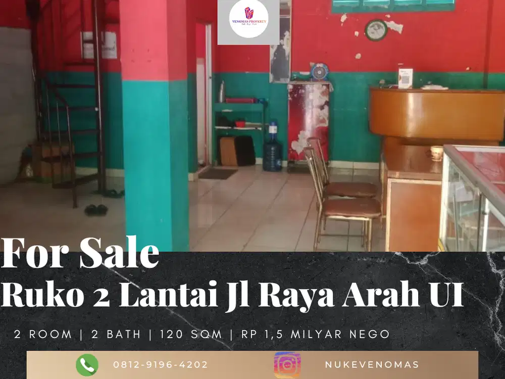 Dijual Ruko 2 Lantai Jl Raya Arah Ui Lenteng Agung