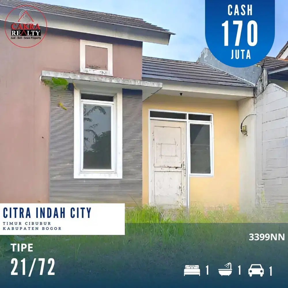 Dijual rumah dicitra indah city bogor rumah tinggal poles siap huni