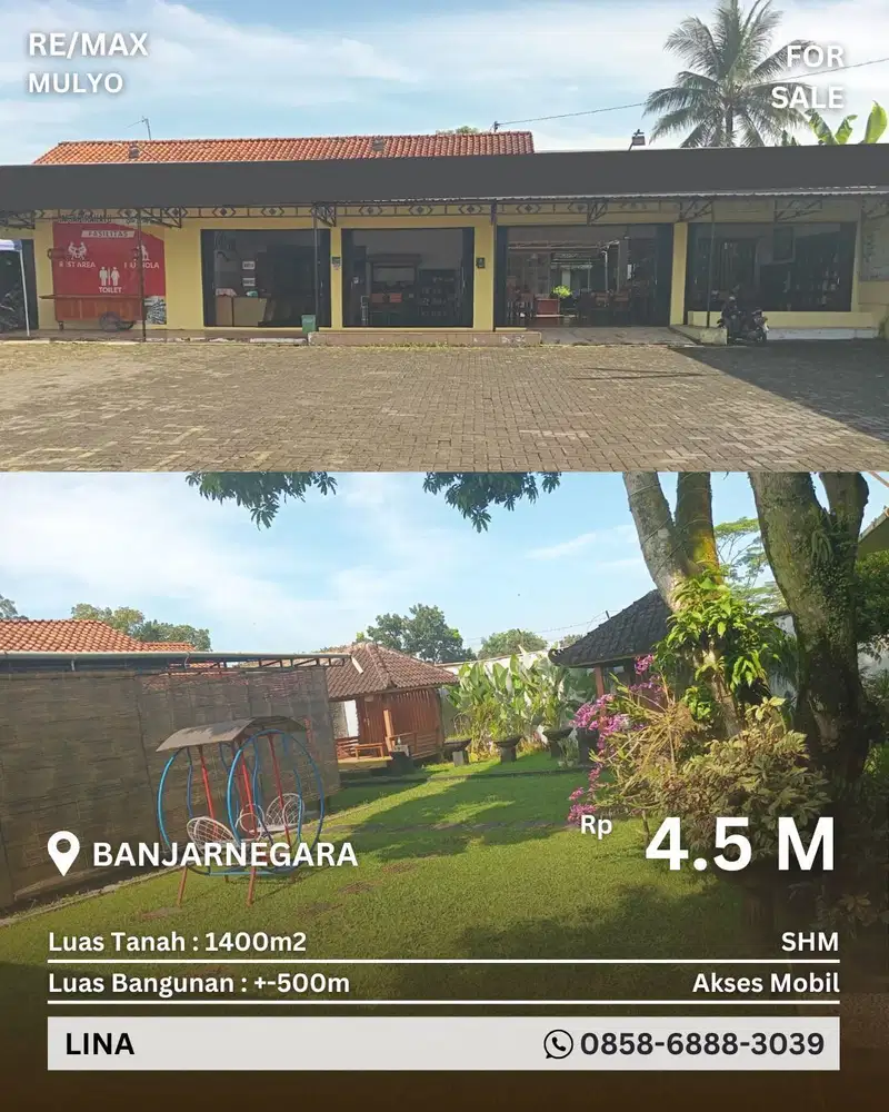 Dijual Rumah Makan Nyaman dan Bagus Area Purbalingga