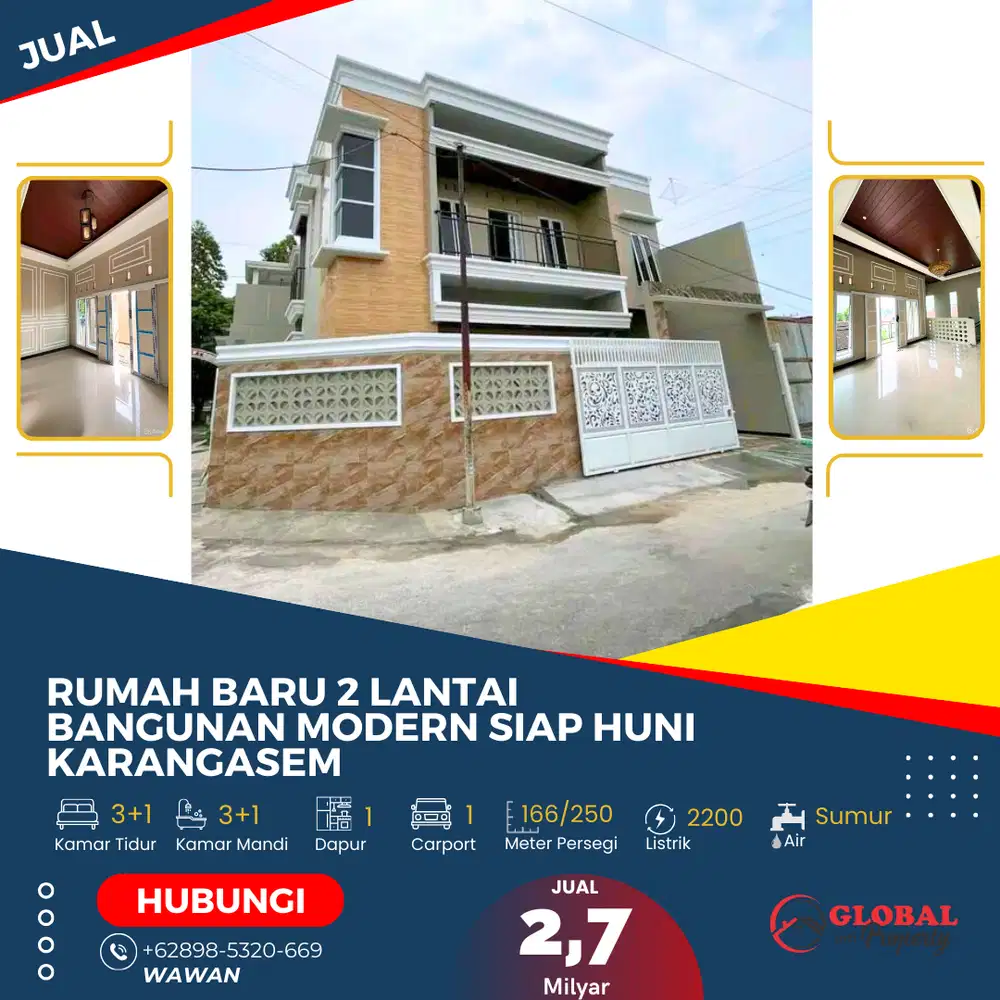 Rumah Baru 2 Lantai Modern di Karangasem Solo Siap Huni