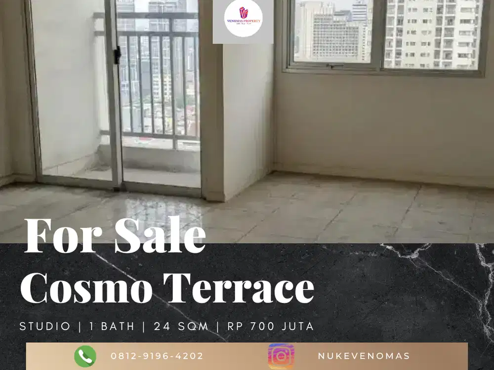 Dijual Apartement Cosmo Terraces 1 BR Un Furnished Bagus
