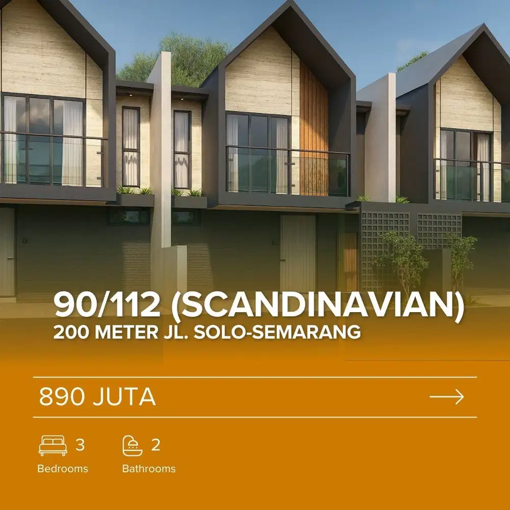 Rumah Modern 2 Lt, Timur Boyolali Kota 5 Menit Pintu Tol