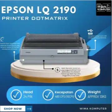 Printer EpsN LQ - 2190 DTMatrix Garansi 1 Tahun DN-SW