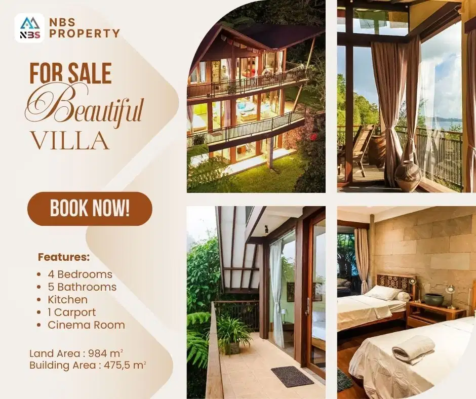 FOR SALE BEAUTIFUL VILLA WITH MOUNTAIN AND LAKE VIEW AT BEDUGUL