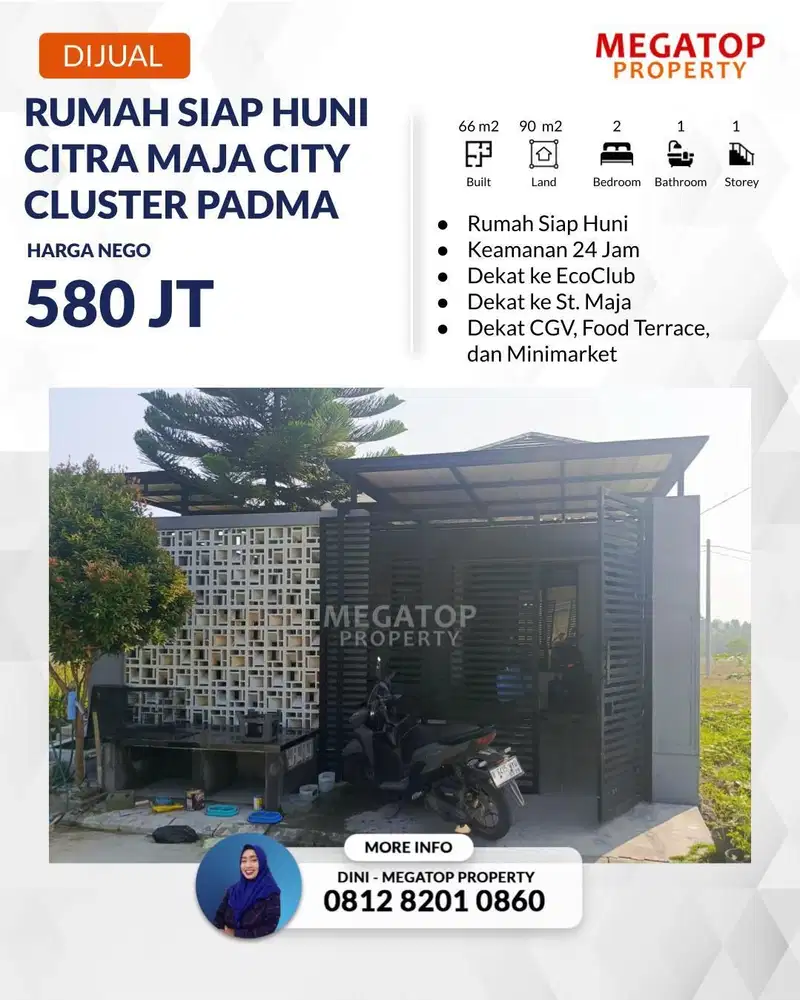 Dijual Rumah di Citra Maja City Cluster Padma Siap Huni