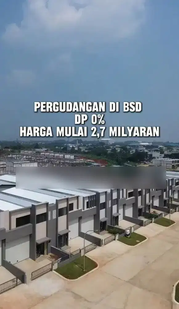 Gudang Multiguna bsd paling strategis angs 12jtan kpr nol DP!